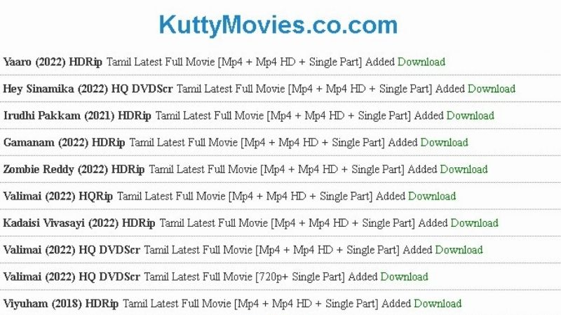 kutty movies.net 2022